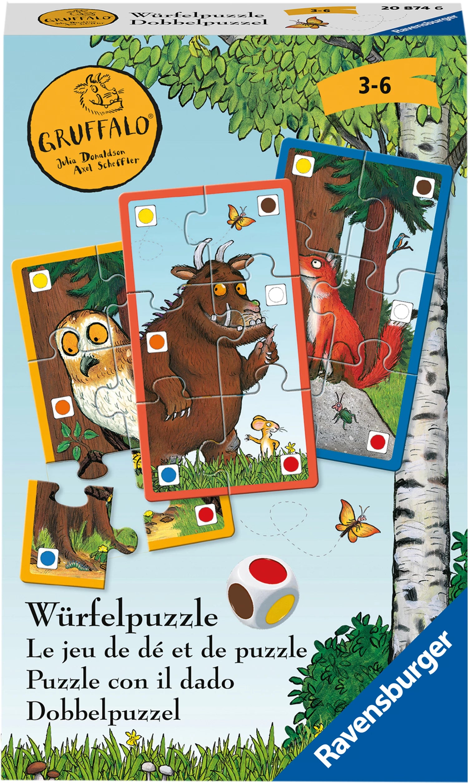 Grüffelo Würfelpuzzle, d/f/i