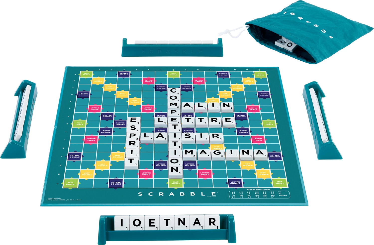 Scrabble 2 en 1, f