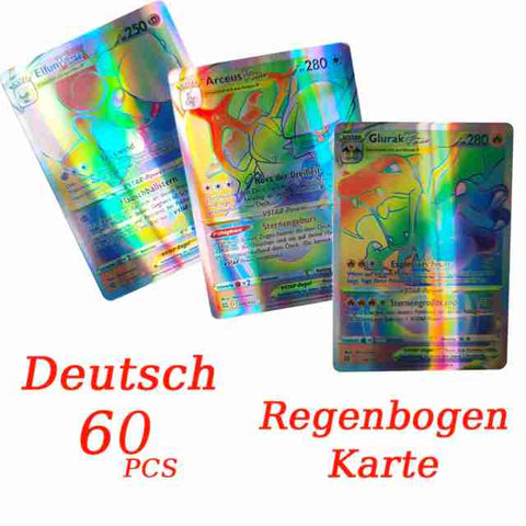 60 Stück Regenbogen Pokemon Karte