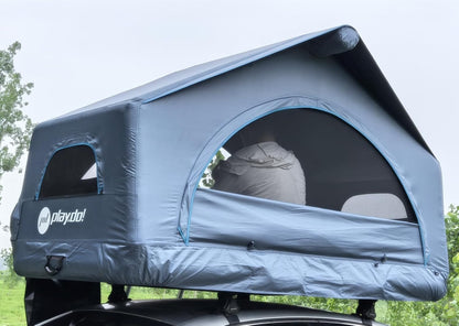 TentHome Dachzelt Aufblasbar Auto 2 Personen Autodachzelt Einfacher Aufbau Outdoor-Glamping-Camping Zelt für SUV, LKW und Universal-Autozelt Grau
