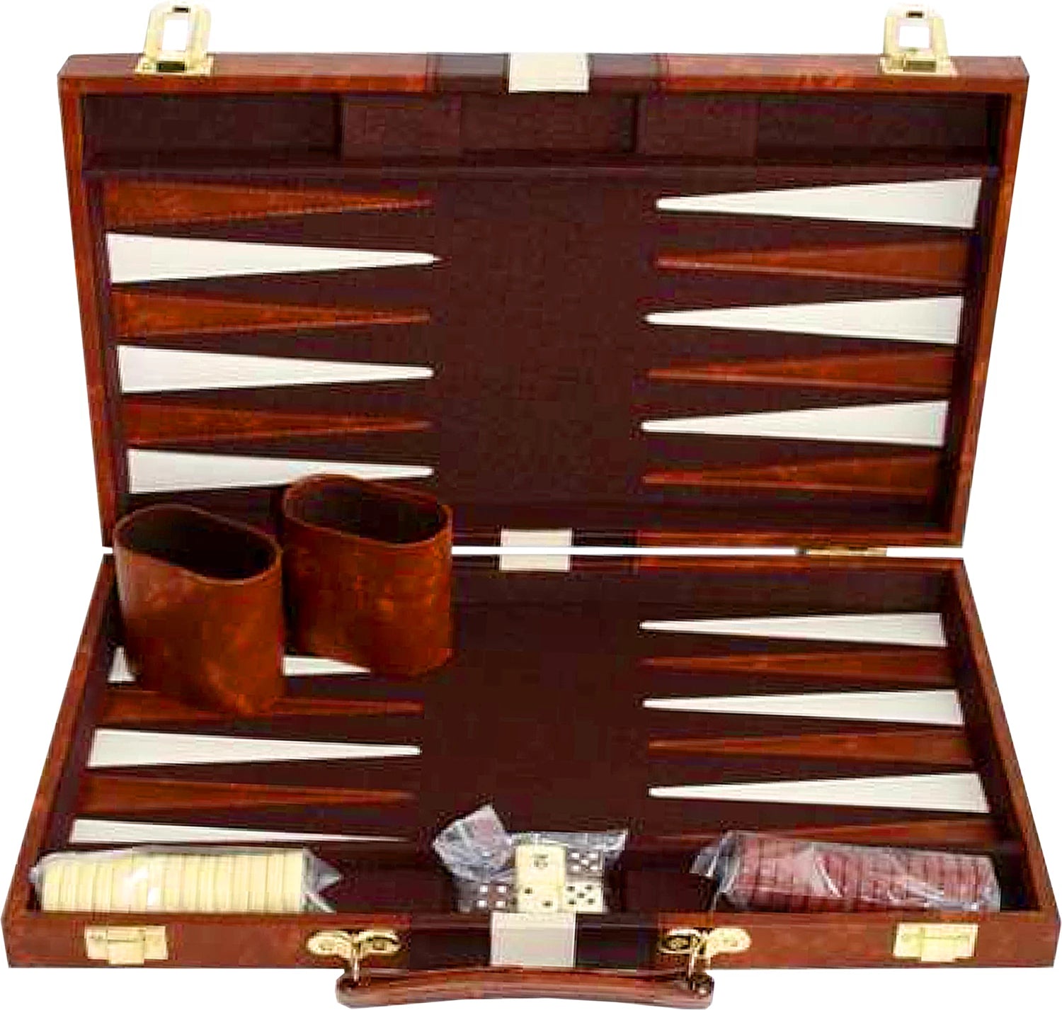 Backgammon Koffer braun