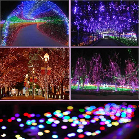 YASENN 300Led 30M Lichterketten mit 8 Beleuchtungsmodi, Niederspannungs-Lichterketten für Weihnachtsbaumpartys im Innen- und Außenbereich, Hochzeit, Garten, Weihnachtsdekoration (Mehrfarbig)