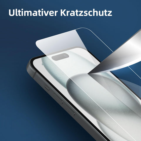 NEW'C 3 Stück, Panzer Schutz Glas für iPhone 16 Plus, iPhone 15 Pro Max, iPhone 15 Plus (6,7 Zoll), Frei von Kratzern, 9H Härte, HD Displayschutzfolie, 0.33mm Ultra-klar, Ultrabeständi