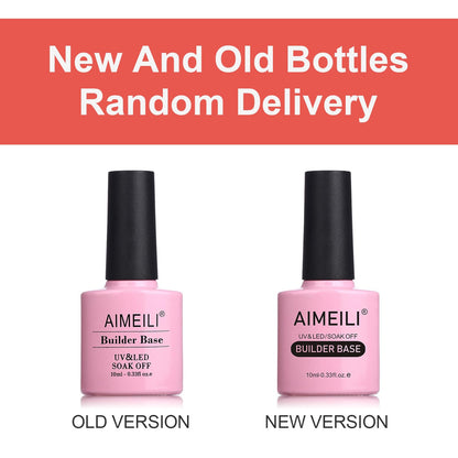 AIMEILI 8 in 1 Builder Nail Gel, Builder Gel In a Bottle Builder Base Quick Building Gel UV LED Nail Extension Gel Nagelverlängerung Gel - (163) 10ml
