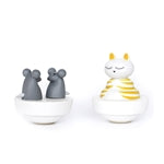 Spieluhr mit tanzenden Katze und Maus, magnetisch