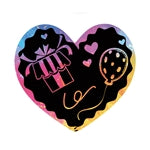 Display Kratz-Notizblock Herzen (MQ12)