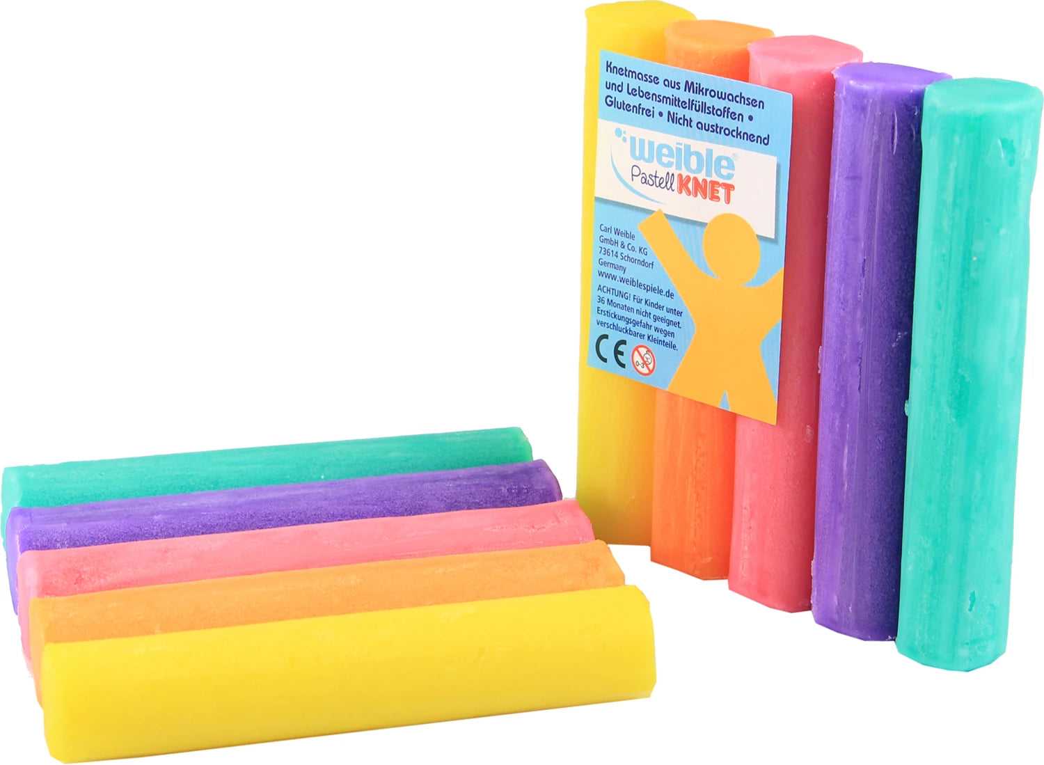 Knete Pastell, 5 Rollen