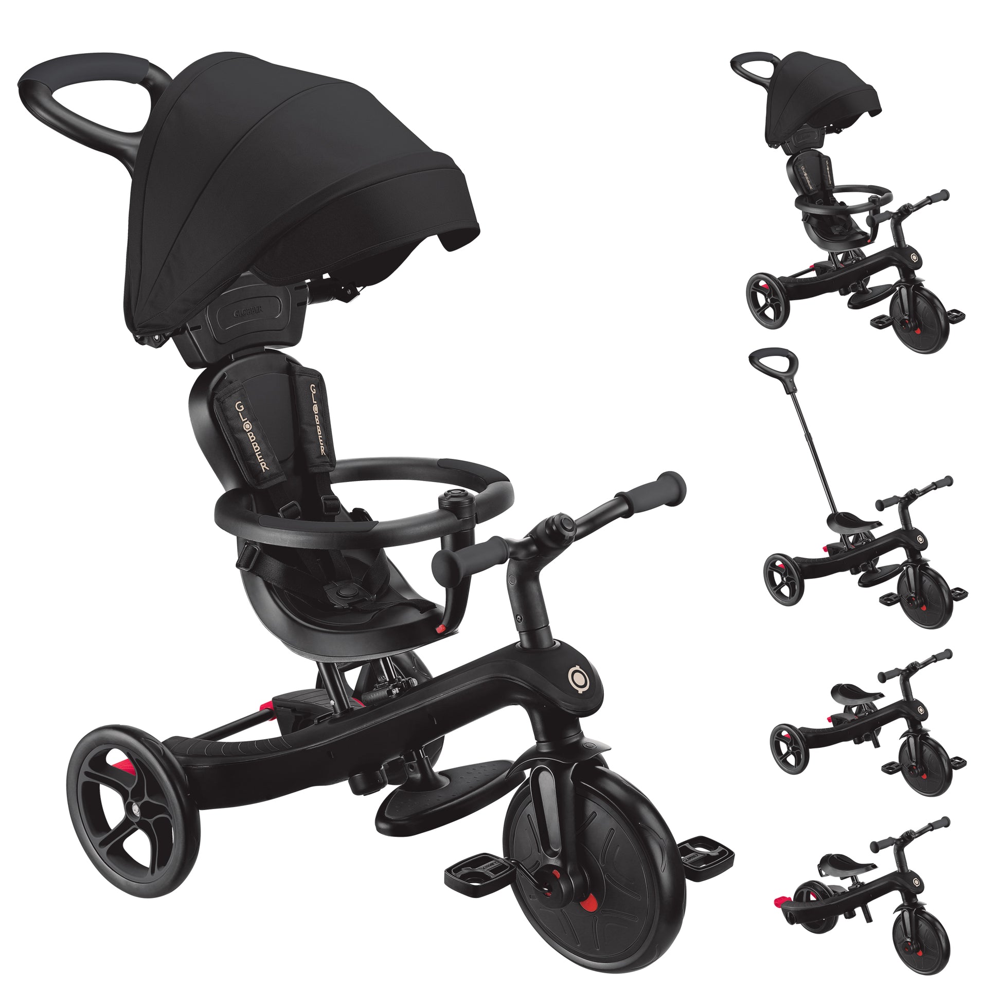 Globber Laufrad / Dreirad | Trike Explorer 4 in 1 | Schwarz
