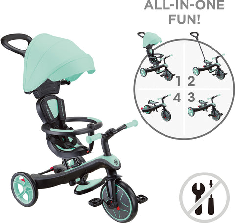 Globber Laufrad / Dreirad | Trike Explorer 4 in 1 | Mint