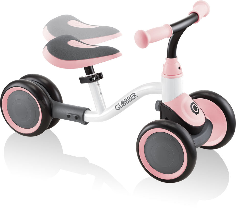 Globber Laufrad / Vierrad | Learning Bike | White-pastel pink