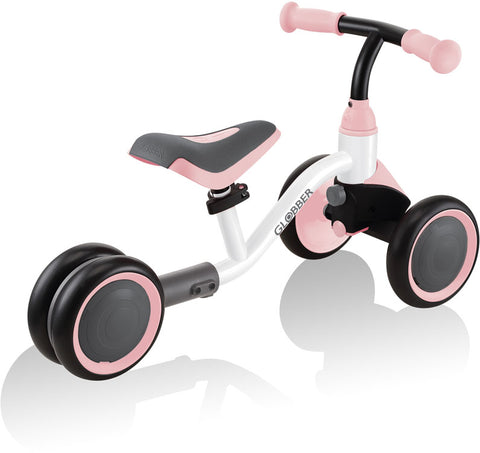 Globber Laufrad / Vierrad | Learning Bike | White-pastel pink