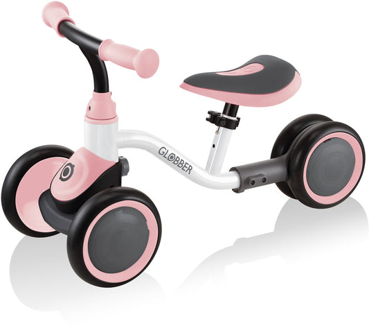 Globber Laufrad / Vierrad | Learning Bike | White-pastel pink