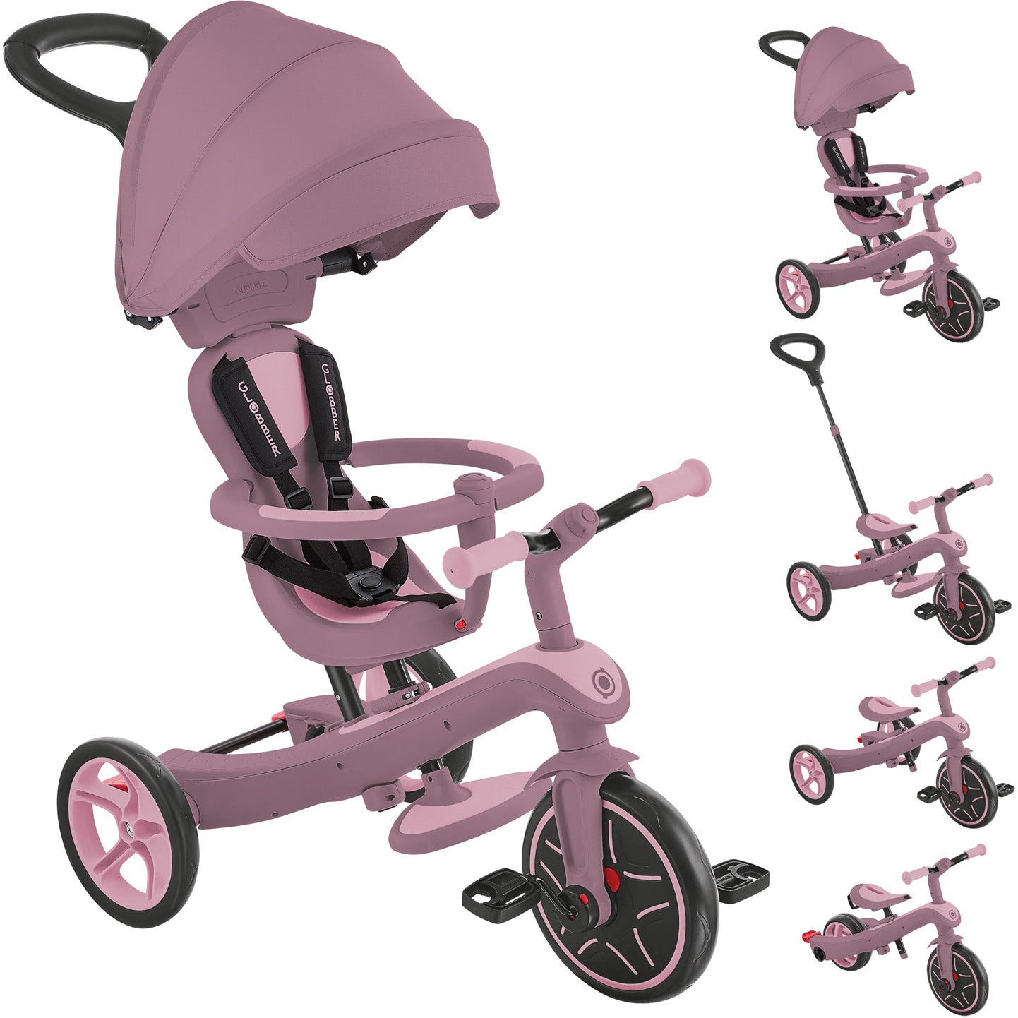 Globber Laufrad / Dreirad | Trike Explorer 4 in 1 Ecologic | Berry
