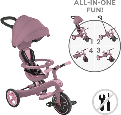 Globber Laufrad / Dreirad | Trike Explorer 4 in 1 Ecologic | Berry