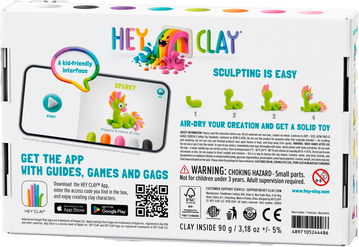 Hey Clay Einhorn Set 6 Dosen d/e