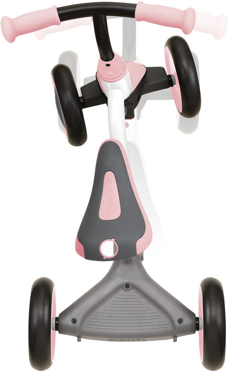 Globber Laufrad / Vierrad | Learning Bike 3in1 | White-pastel pink