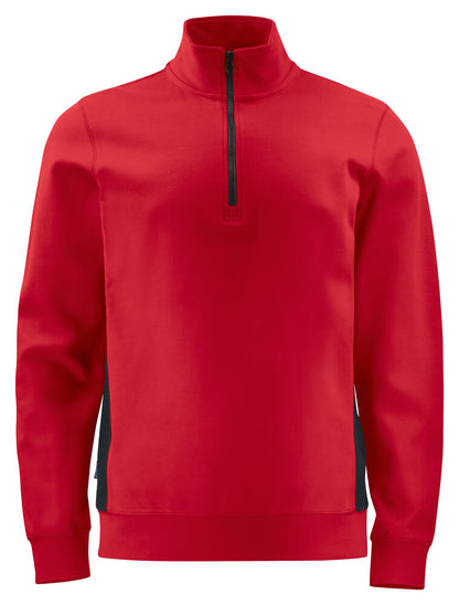 2128 SWEATSHIRT HALF ZIP MIT KONTRASTELEMENTEN – Bequemes Arbeitsshirt