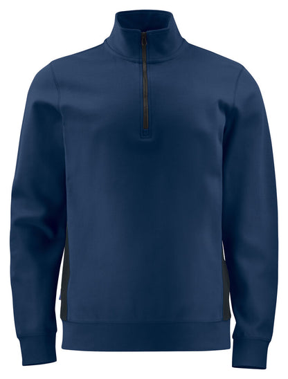 2128 SWEATSHIRT HALF ZIP MIT KONTRASTELEMENTEN – Bequemes Arbeitsshirt