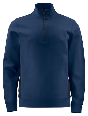 2128 SWEATSHIRT HALF ZIP MIT KONTRASTELEMENTEN – Bequemes Arbeitsshirt