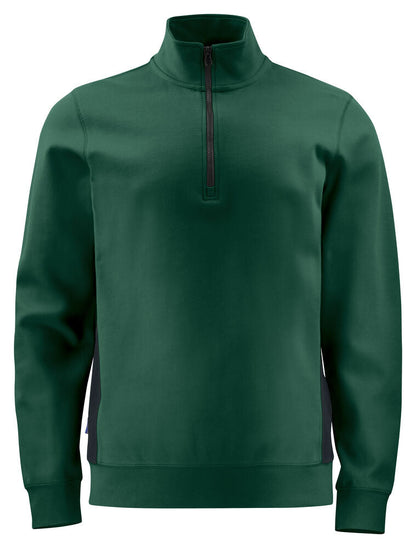 2128 SWEATSHIRT HALF ZIP MIT KONTRASTELEMENTEN – Bequemes Arbeitsshirt