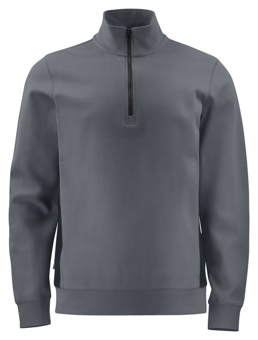 2128 SWEATSHIRT HALF ZIP MIT KONTRASTELEMENTEN – Bequemes Arbeitsshirt