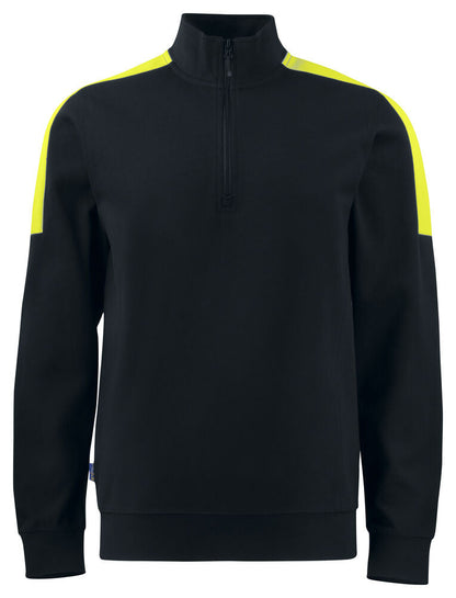 2128 SWEATSHIRT HALF ZIP MIT KONTRASTELEMENTEN – Bequemes Arbeitsshirt