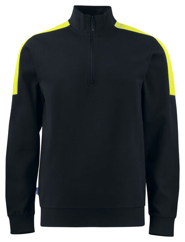 2128 SWEATSHIRT HALF ZIP MIT KONTRASTELEMENTEN – Bequemes Arbeitsshirt