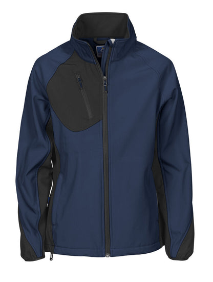 2423 DAMEN SOFTSHELL JACKE MIT KONTRASTELEMENTEN – Robuste Arbeitsjacke für Profis