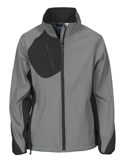 2423 DAMEN SOFTSHELL JACKE MIT KONTRASTELEMENTEN – Robuste Arbeitsjacke für Profis