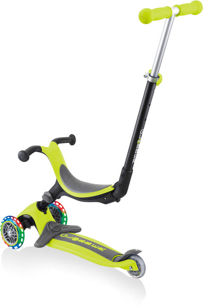 Globber Laufrad / Dreirad | GO UP Foldable Plus Lights | Grün
