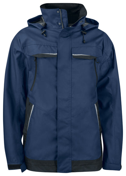 4440 WIND- UND WASSERDICHTE REGENJACKE MIT KONTRASTELEMENTEN – Robuste Arbeitsjacke für Profis