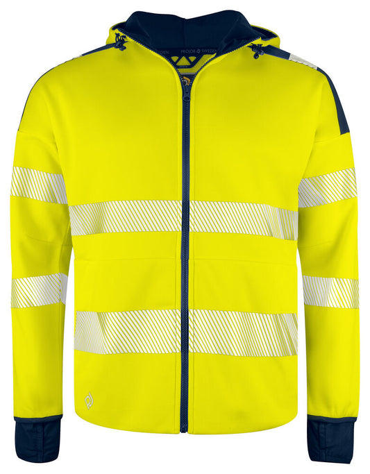 6110 FULL ZIP KAPUZENJACKE EN ISO 20471 KLASSE 3/2 – Robuste Arbeitsjacke für Profis
