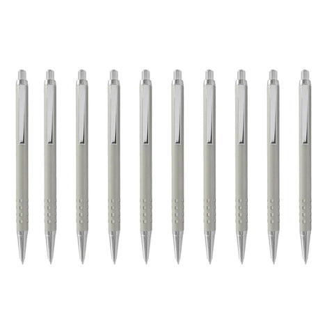 Starlight Caro Kugelschreiber 10er Set – Metall, gestanztes Karo-Muster, 13,8 cm