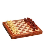 Schach aus Holz 25cm, magnetisch (d)