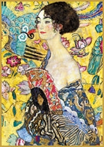 Klimt - Dame mit Fächer 1000 T