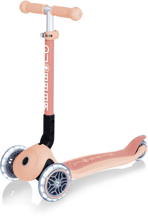 Globber Mini Scooter | JUNIOR Foldable Lights Eco | Peach