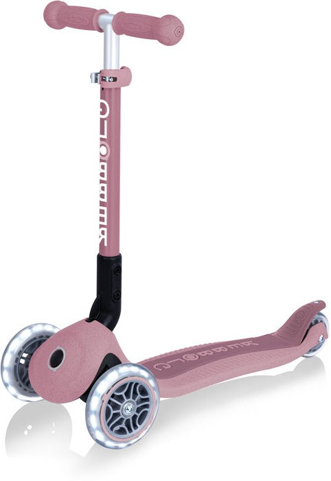 Globber Mini Scooter | JUNIOR Foldable Lights Eco | Berry