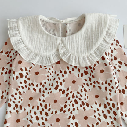 Floral Bodysuit with Elegant Collar