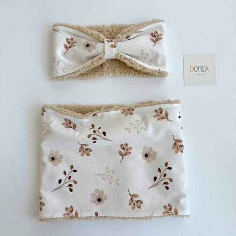 Baby Bow Headband – Winter Floral Design