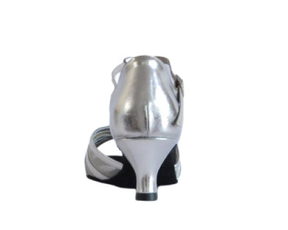 Grace Bliss - Silver Leather Dance Shoes - Elegance on the Move ✨👠