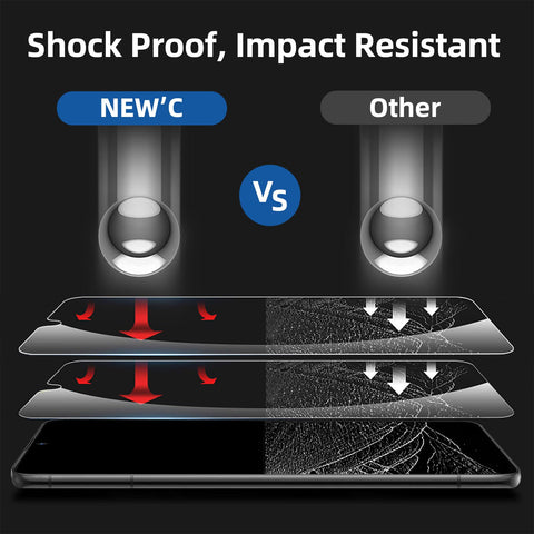 NEW'C 2 Stück, Panzer Schutz Glas für iPhone 12 und iPhone 12 Pro (6.1), Frei von Kratzern, 9H Härte, HD Displayschutz folie, 0.33mm Ultra-klar, Ultrabeständig,1er Pack (2 Stück)