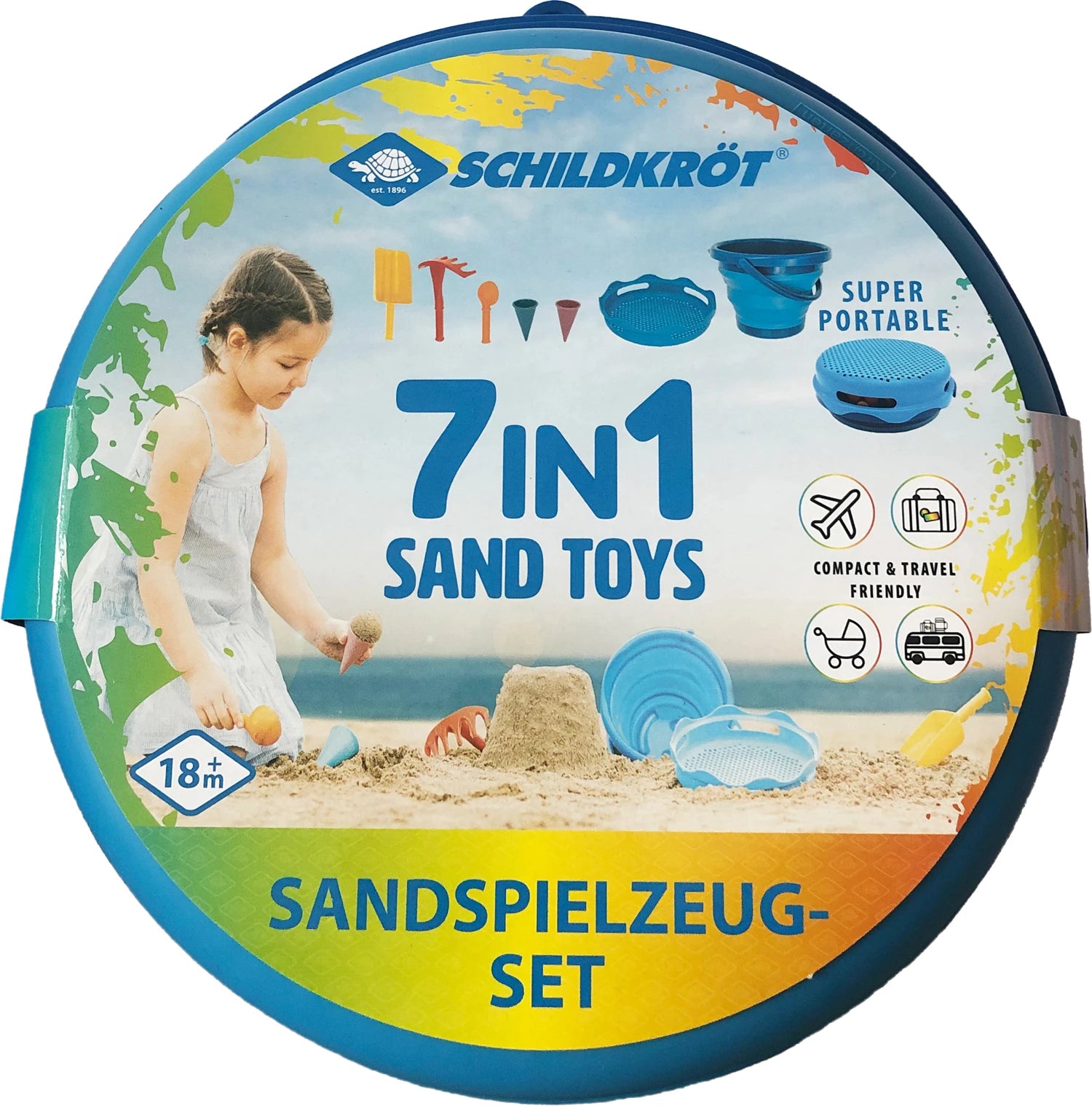 Sand Toys Falteimer-Set blau