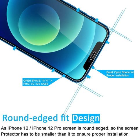 NEW'C 2 Stück, Panzer Schutz Glas für iPhone 12 und iPhone 12 Pro (6.1), Frei von Kratzern, 9H Härte, HD Displayschutz folie, 0.33mm Ultra-klar, Ultrabeständig,1er Pack (2 Stück)