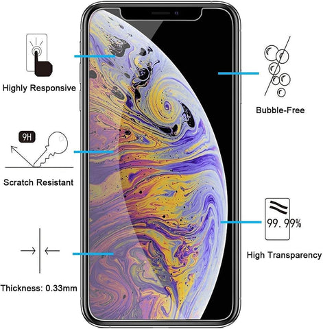 NEW'C 2 Stück, Panzer Schutz Glas für iPhone 11 Pro Max, XS Max, Frei von Kratzern, 9H Härte, HD Displayschutzfolie, 0.33mm Ultra-klar, Ultrabeständig