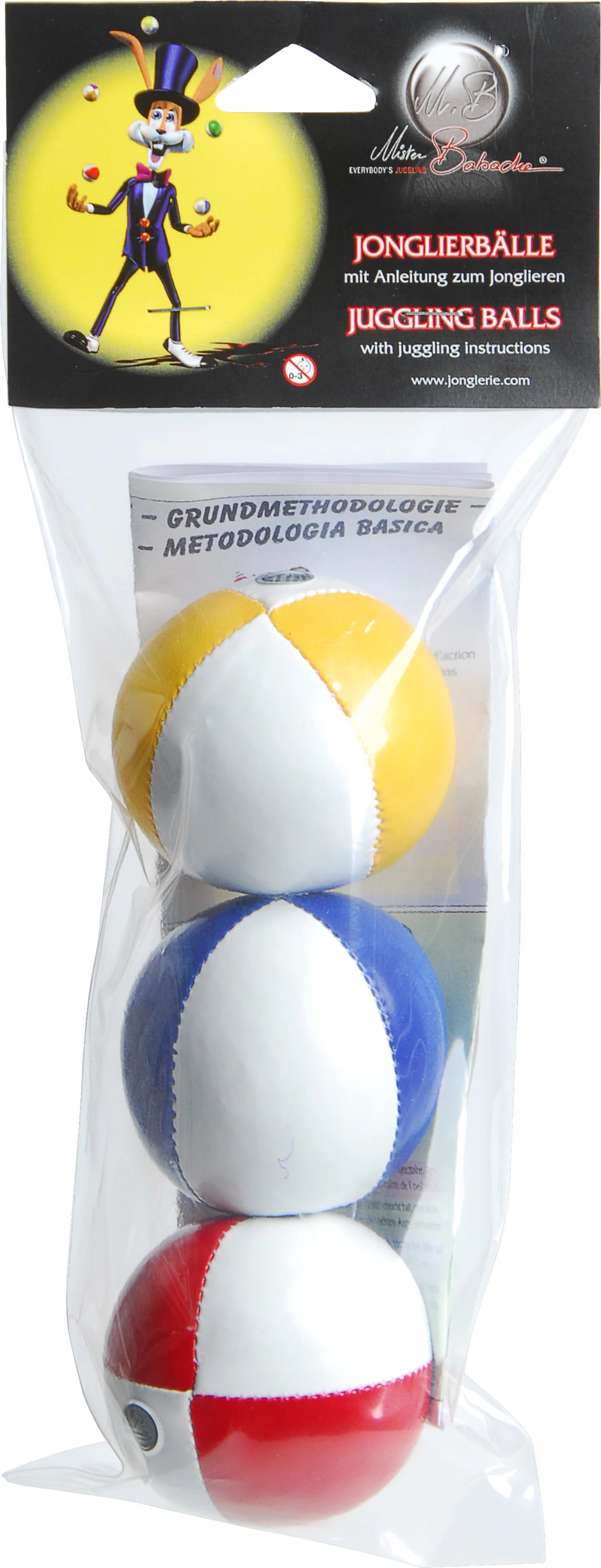 Jonglierball weiss-uni 3-er