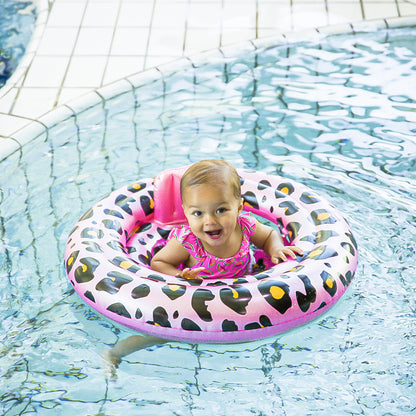 Swim Essentials | Baby-Schwimmsitz 0-1 Jahre | Rose Gold Leopard