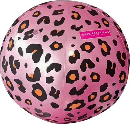 Swim Essentials | Wasserball mit Sprinkler Funktion 60cm | Rose Gold Leopard