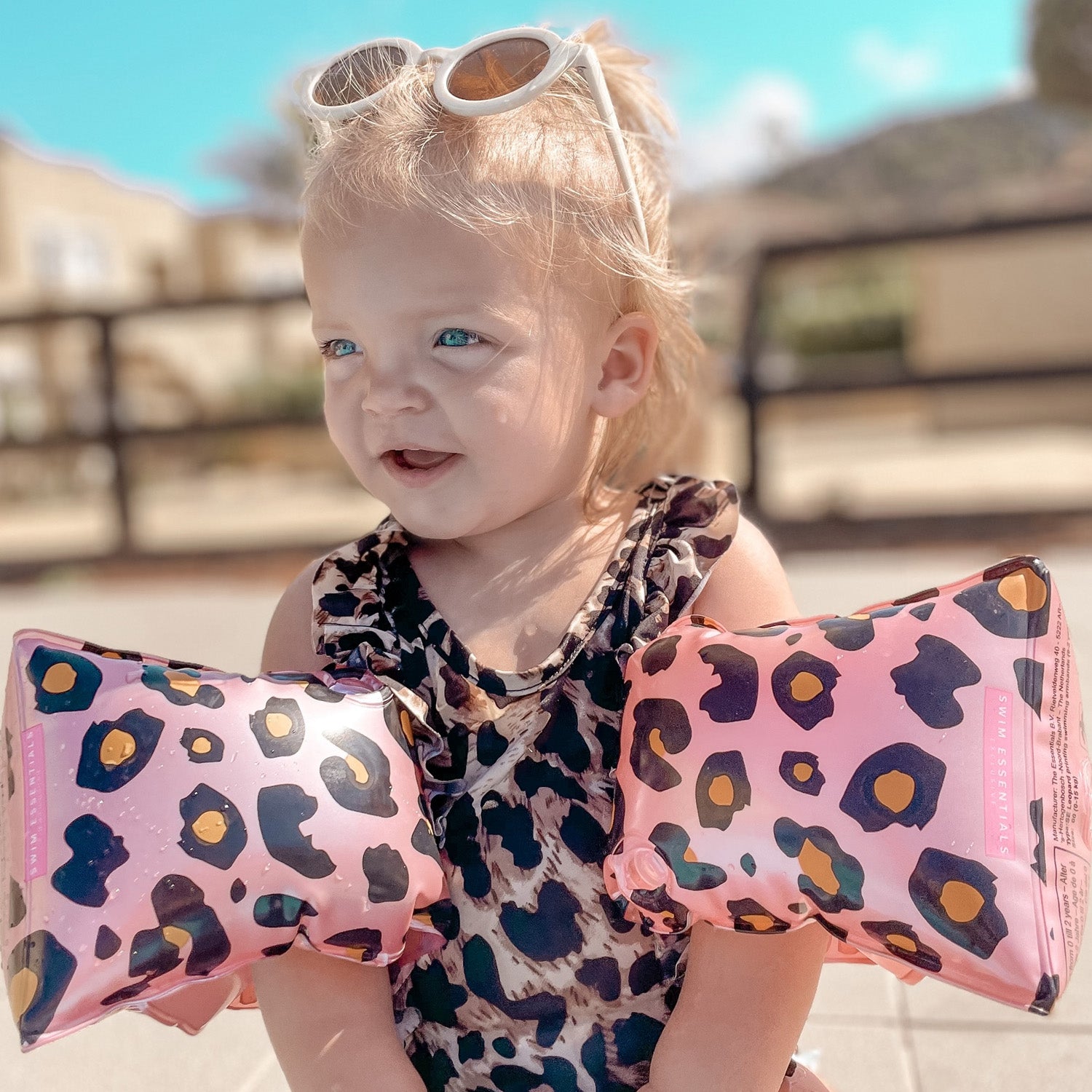 Swim Essentials | Schwimmflügel 0-2 Jahre | Rose Gold Leopard