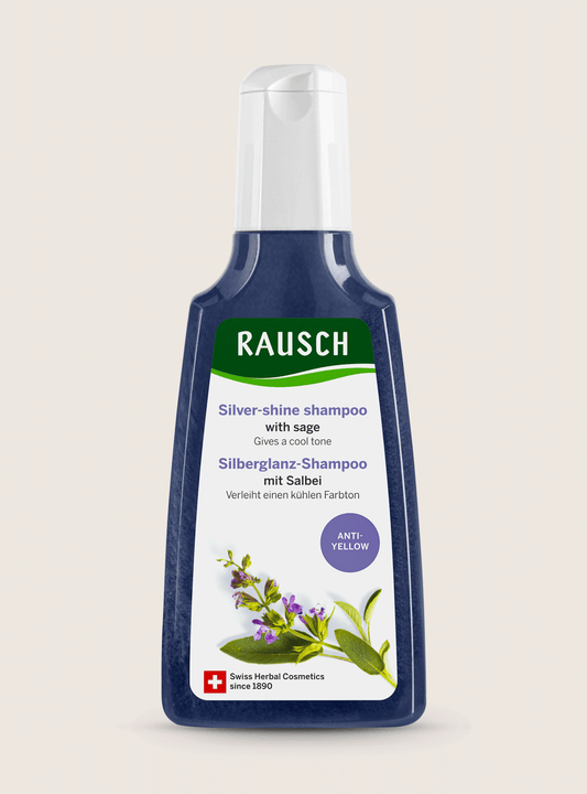 RAUSCH - Sveitsisk Salvie Sølv-Skjær Sjampo - 200ml - Transformér håret ditt med kjølig naturlig glans 🌿