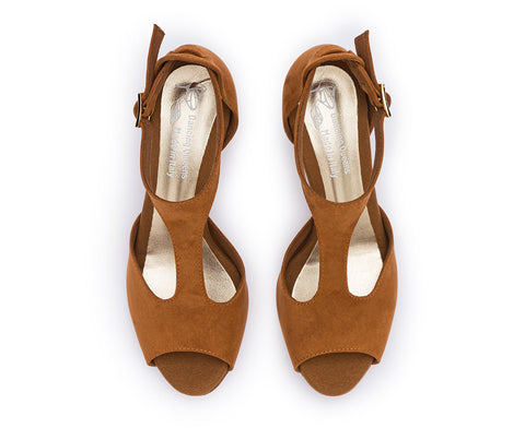 Grace Serenity Tanzschuhe in Braun Wildleder